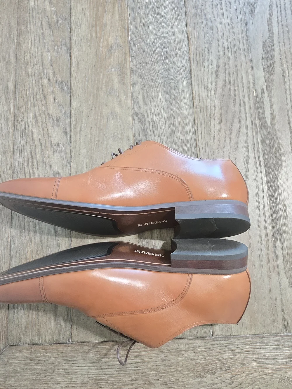 Florsheim Tan Leather Cap Toe Oxford Lace-Up Dress Shoes Men's Size 14D Career